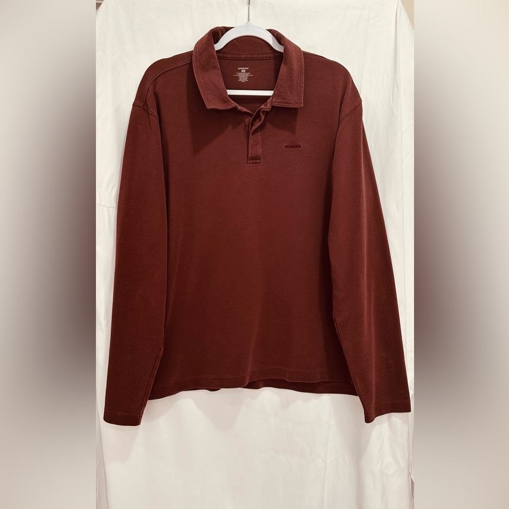 Patagonia Men’s Jumper Organic Cotton Bland‎  Brown Long Sleeve Size L
